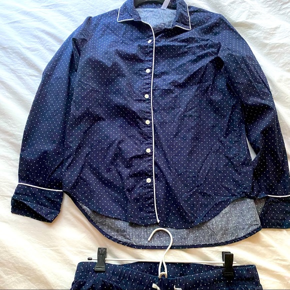 Gap Navy Blue Polka Dot Pajama Set - Picture 2 of 5